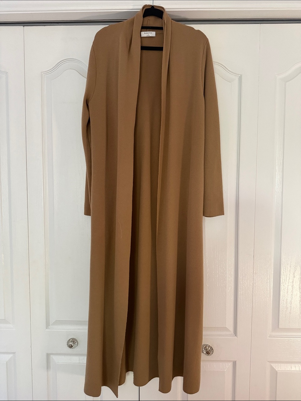 Babaton Camel Merino Wool Duster Elegant